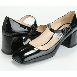 Prada Mary Jane Pumps 2 inch heels